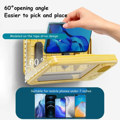 Waterproof Shower Phone Holder, Bluetooth Speaker, Anti-Fog Touch Screen, Wall Mount, Bathroom, IPX4